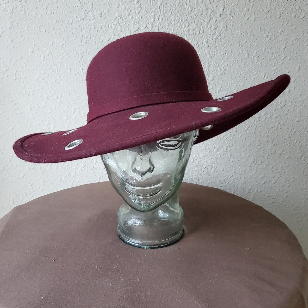Women's Floppy Hat, Wine, 57cm(medium)